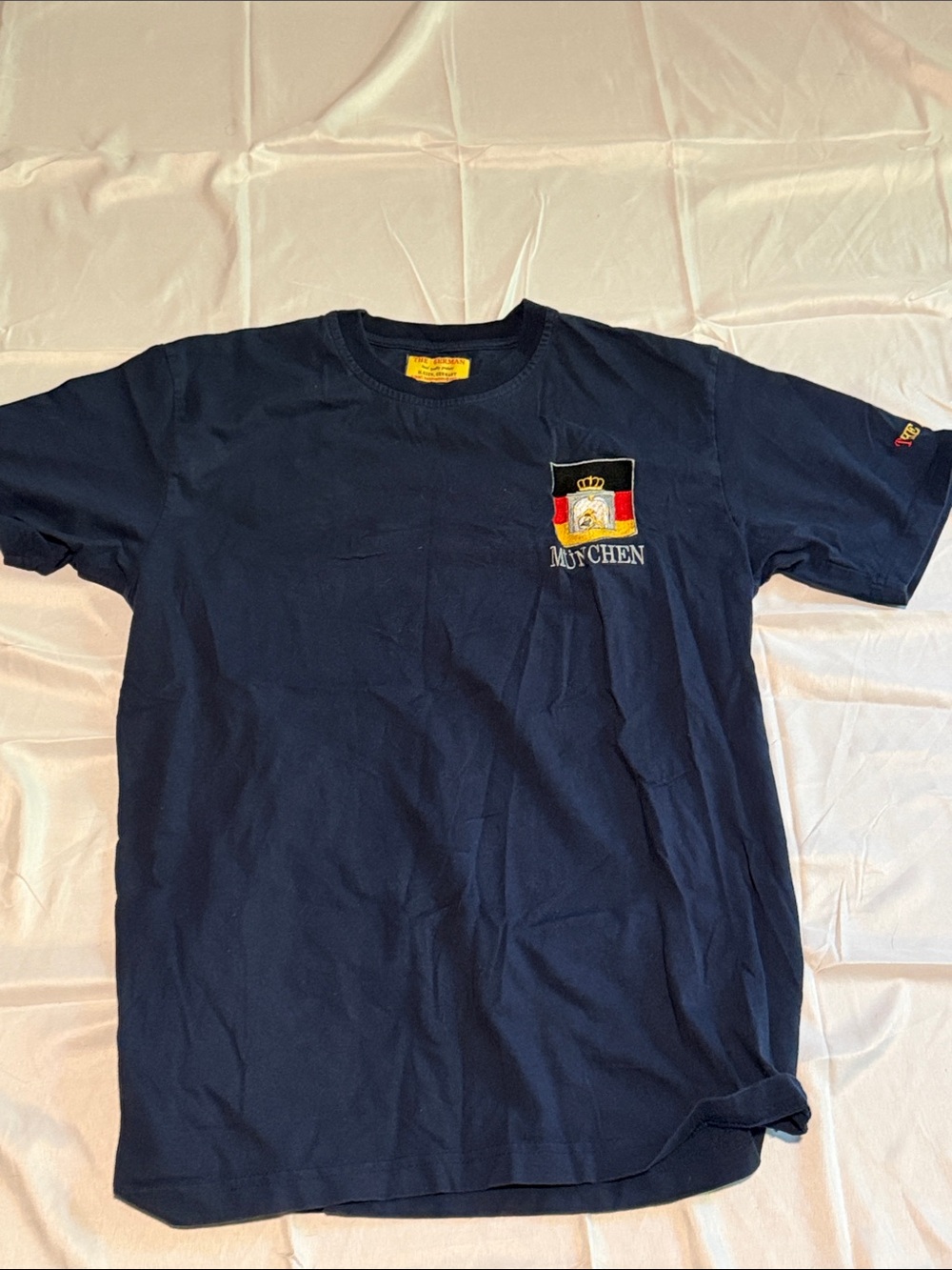Munchen Embroidered Logo Navy Men's T-Shirt